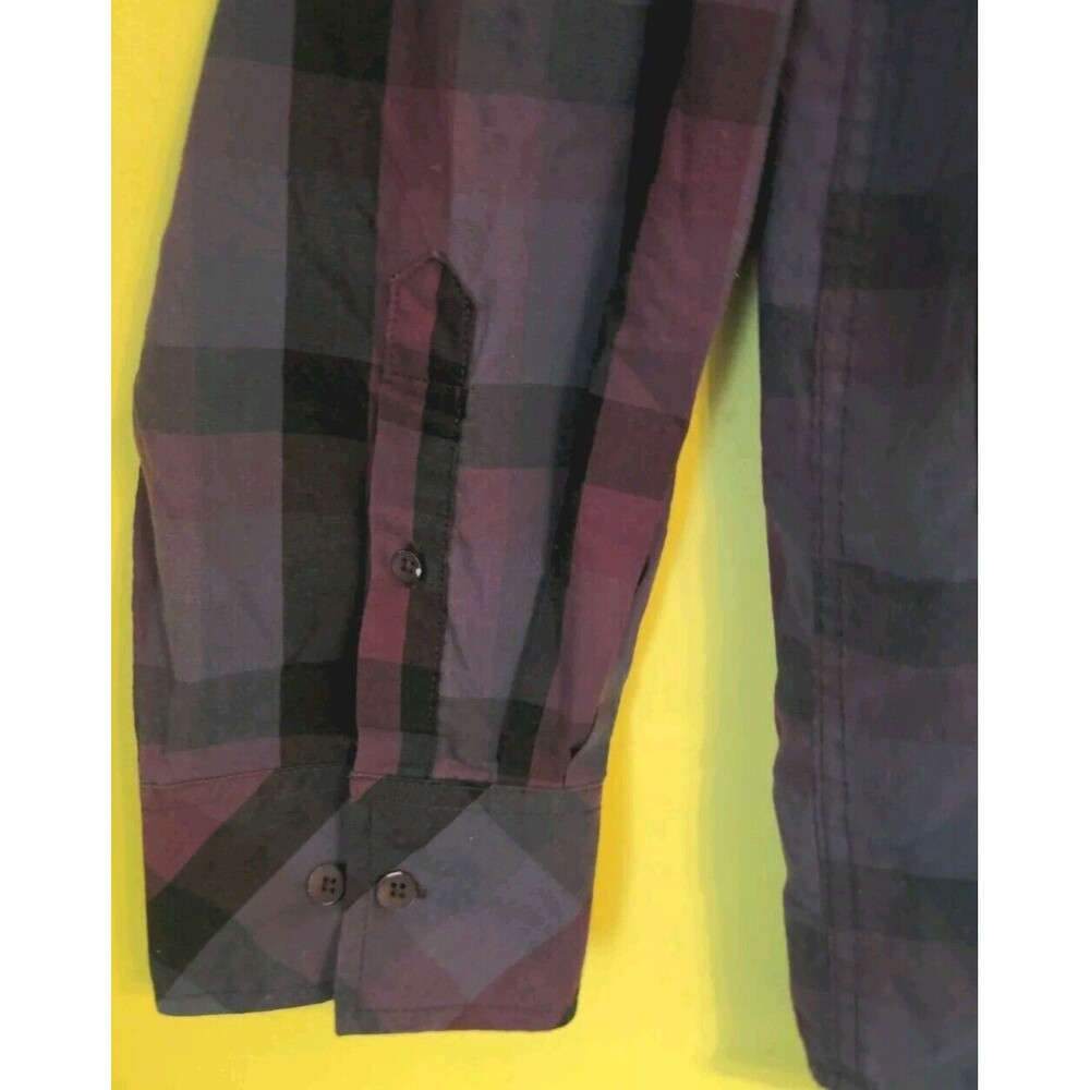 Bruno New York Womens 3X Western Shirt Purple Plaid Long Sleeve Pearl Button EUC - Picture 3 of 8